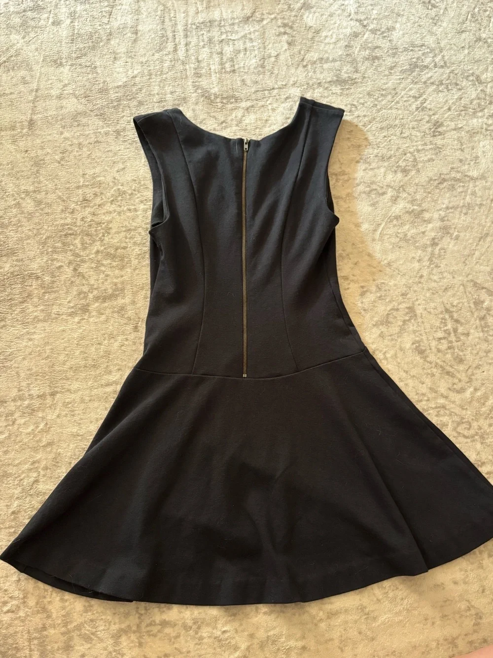 Free People Black Sleeveless Fit-and-Flare Mini Dress